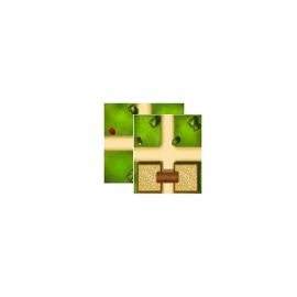 Open Bricks Baseplates 32x32 farm crossings, 2 Stück