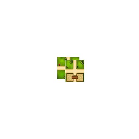 Open Bricks Baseplates 32x32 farm crossings, 2 Stück