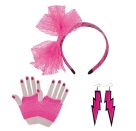 FRIES - 80er-Set neonpink, 5-tlg.