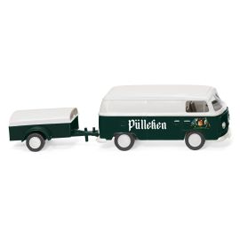 WIKING H0 VW T2 Kastenwagen mit Anhänger Pülleken