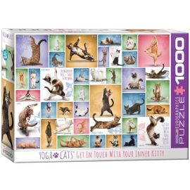EuroGraphics Puzzle Yoga Katzen 1000 Teile
