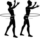 Schildkröt Fitness - FITNESS-HOOP, grey-rose,  90cm
