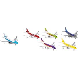 12143Flugzeuge mit Licht und Geräusch, Spritzguss, L  18,5 cm sortiert (1 Stück)