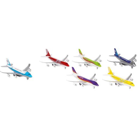 12143Flugzeuge mit Licht und Geräusch, Spritzguss, L  18,5 cm sortiert (1 Stück)