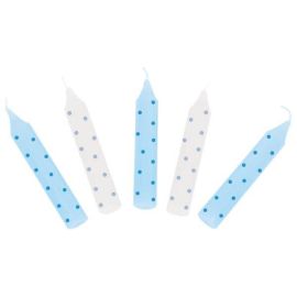 Geburtstagskerzen-Set, blau gepunktet (für GK