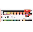 Marabu Acrylfarben 34er-Sortierung BASIC, 32 x 3,5 ml & 2 x 59 ml
