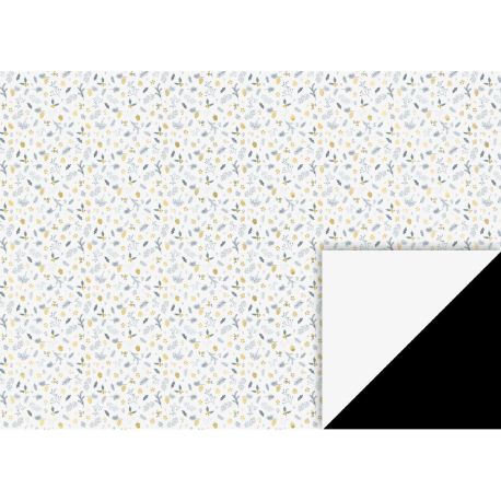 Karton 50x70cm 300g Zweige gold