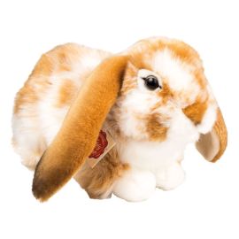 Teddy Hermann Hase sitzend, hellbraun-weiß gescheckt, 30 cm