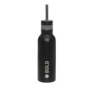 School Bottle Stainless Steel Bold black
