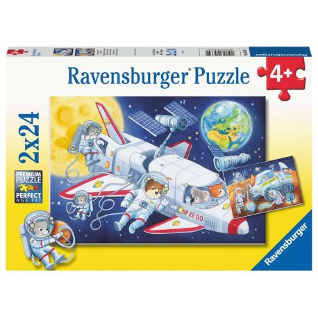 Ravensburger 5665 Puzzle Reise durch den Weltraum 2 X 24 Teile