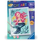 Ravensburger CreArt 20297 - Hübsche Meerjungfrau - Malen nach Zahlen für Kinder ab 9 Jahre