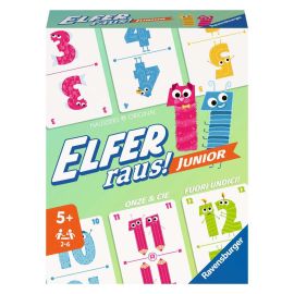 Ravensburger - 20947 Elfer Raus! Junior - Kartenspiel 2 - 6 Spieler, Spiel ab 5 Jahren für Kinder und Erwachsene, Zahl