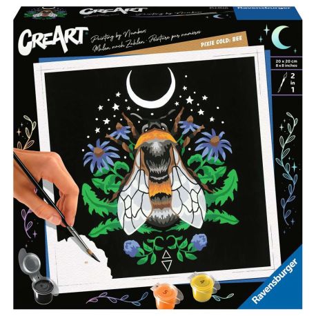 Ravensburger CreArt - Malen nach Zahlen 23512 – Pixie Cold: Biene – ab 12 Jahren