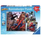 Ravensburger 8025 Puzzle  Spider-Man beschützt die Stadt 3 X 49 Teile