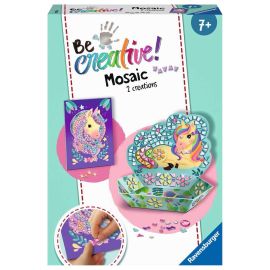 Ravensburger 18238 BeCreative Mosaik Einhorn, DIY für Kinder ab 7 Jahren