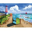 Ravensburger CreArt - Malen nach Zahlen 23547 – Urlaub an der Ostsee – ab 14 Jahren