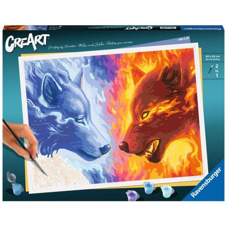 Ravensburger CreArt - Malen nach Zahlen 23549 – Feuer & Eis – ab 14 Jahren