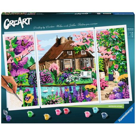 Ravensburger CreArt - Malen nach Zahlen 23550 – Zauberhaftes Cottage – ab 14 Jahren