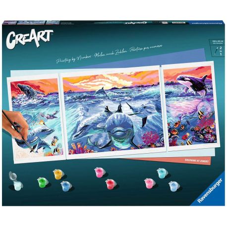 Ravensburger CreArt - Malen nach Zahlen 23577 – Farbenfrohe Unterwasserwelt – ab 14 Jahren