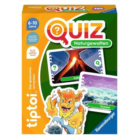 Ravensburger tiptoi 00167 Quiz Naturgewalten, Quizspiel für Kinder ab 6 Jahren, für 1-4 Spieler