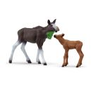 schleich® Wild Life 42603 Elchkuh mit Kalb (NatGeo)