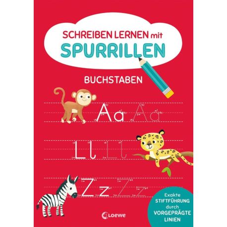 Schreiben lernen mit Spurrillen - Buchstaben