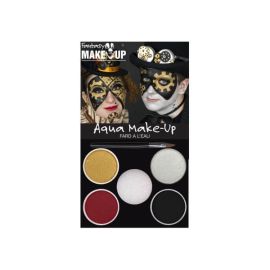 Aqua-Schminkset: Steampunk gold silber rot schwarz