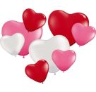 8 Herzballons, sortiert