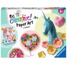 Ravensburger 18236 BeCreative Paper Art Blumen & Einhörner, DIY für Kinder ab 8 Jahren