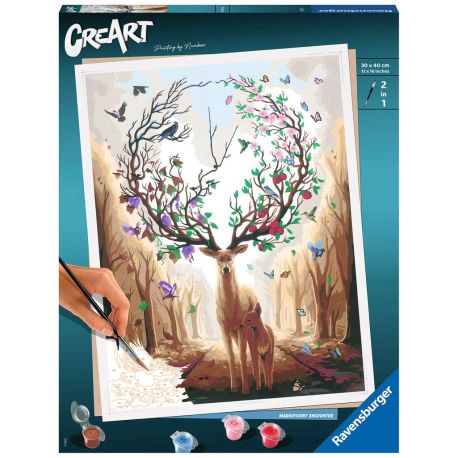 Ravensburger CreArt - Malen nach Zahlen 20273 – Magischer Hirsch – ab 14 Jahren