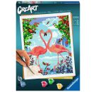 Ravensburger CreArt - Malen nach Zahlen 28991 – Flamingo Love – ab 12 Jahren