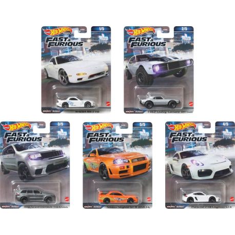 Mattel HNW46 Hot Wheels Premium Fast & Furious, sortiert