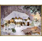 Winterliches Cottage, A4 Wand-Adventskalender (Behr)