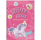 Glitzer-Sticker Malbuch. Funkelnde Einhörner