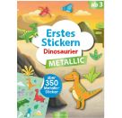Erstes Stickern Metallic – Dinosaurier