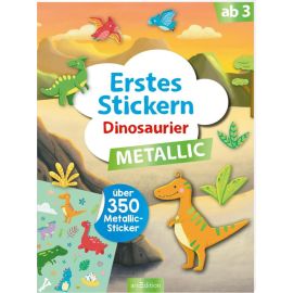 Erstes Stickern Metallic – Dinosaurier