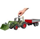 Bruder 02182 Fendt Vario 211 mit Frontlader und Bordwandanhänger