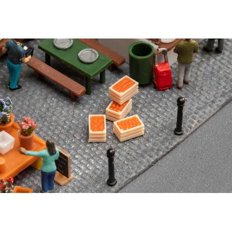 FALLER - 4 Marktkisten mit Gemüse