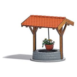 H0-Brunnen m. Blumen