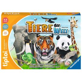 Ravensburger tiptoi Spiel 00171 Tiere der Welt, Erkenne die Tiere anhand ihrer Eigenschaften, Lernspiel für 1-4 Kinder