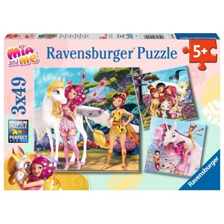 Ravensburger 5701 Puzzle Im Land der Elfen und Einhörner 3 X 49 Teile