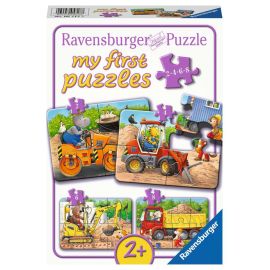Ravensburger 5717 Puzzle Tiere auf der Baustelle 2 4 6 8  Teile
