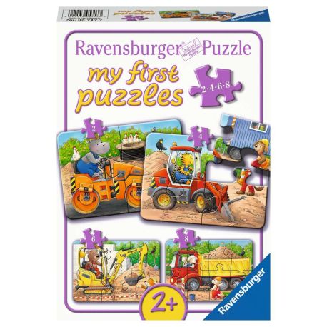 Ravensburger 5717 Puzzle Tiere auf der Baustelle 2 4 6 8  Teile