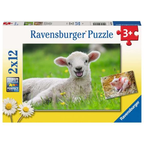 Ravensburger 5718 Puzzle Unsere Bauernhoftiere 2 X 12 Teile
