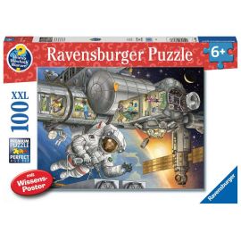 Ravensburger 13366 Puzzle Wieso? Weshalb? Warum? Auf der Weltraumstation 100 Teil