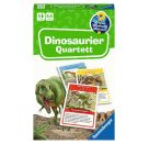 Ravensburger 22359 Wieso? Weshalb? Warum? Dinosaurier Quartett - Mitbringspiel mit detailreich gestalteten Karten zu s
