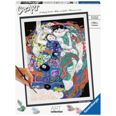Ravensburger CreArt - Malen nach Zahlen 23649 – ART Collection: Die Jungfrau (Klimt) – ab 14 Jahren