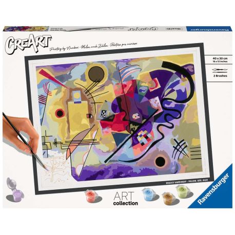 Ravensburger CreArt - Malen nach Zahlen 23650 – ART Collection: Gelb, Rot, Blau (Wassily Kandinsky) – ab 14 Jahren