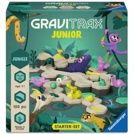 Ravensburger GraviTrax Junior Starter-Set L Jungle 27499 -Murmelbahn überwiegend aus nachwachsenden Rohstoffen mit The