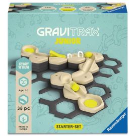 Ravensburger GraviTrax Junior Starter-Set S 27531 - Murmelbahn überwiegend aus nachwachsenden Rohstoffen mit Themenwel